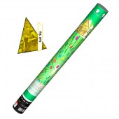 Пневмохлопушка 60 см, прямоугольники золото - Купить хлопушки в Ярославле - разноцветный серпантин